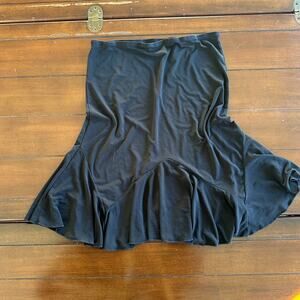 Vintage Midi Skirt Black y2k 90s Witchy Whimsy  Goth Flowy Academia Boho Size S